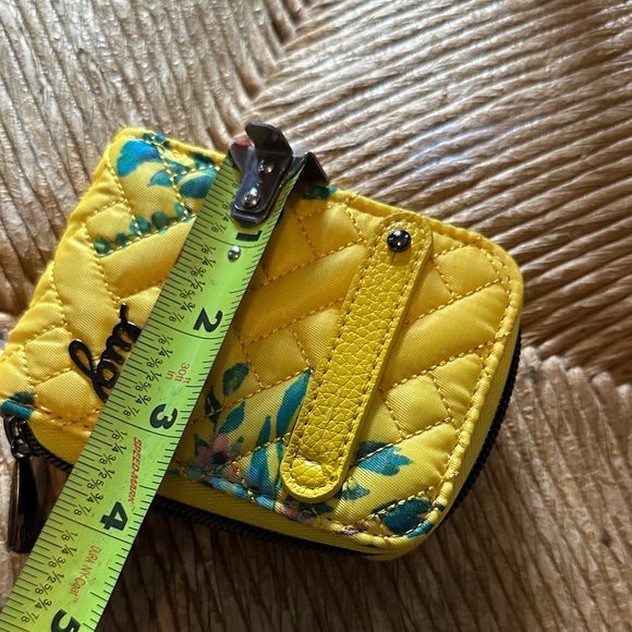 Lug flurry Vibrant Yellow Quilted Wallet with Floral Accents - Picture 9 of 9